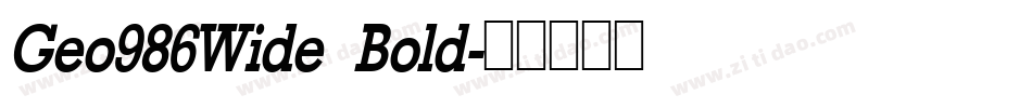 Geo986Wide Bold字体转换